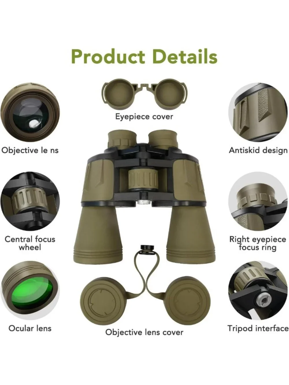 High-Powered 20x50 Waterproof Binoculars for Bird Watching, Travel & Stargazing